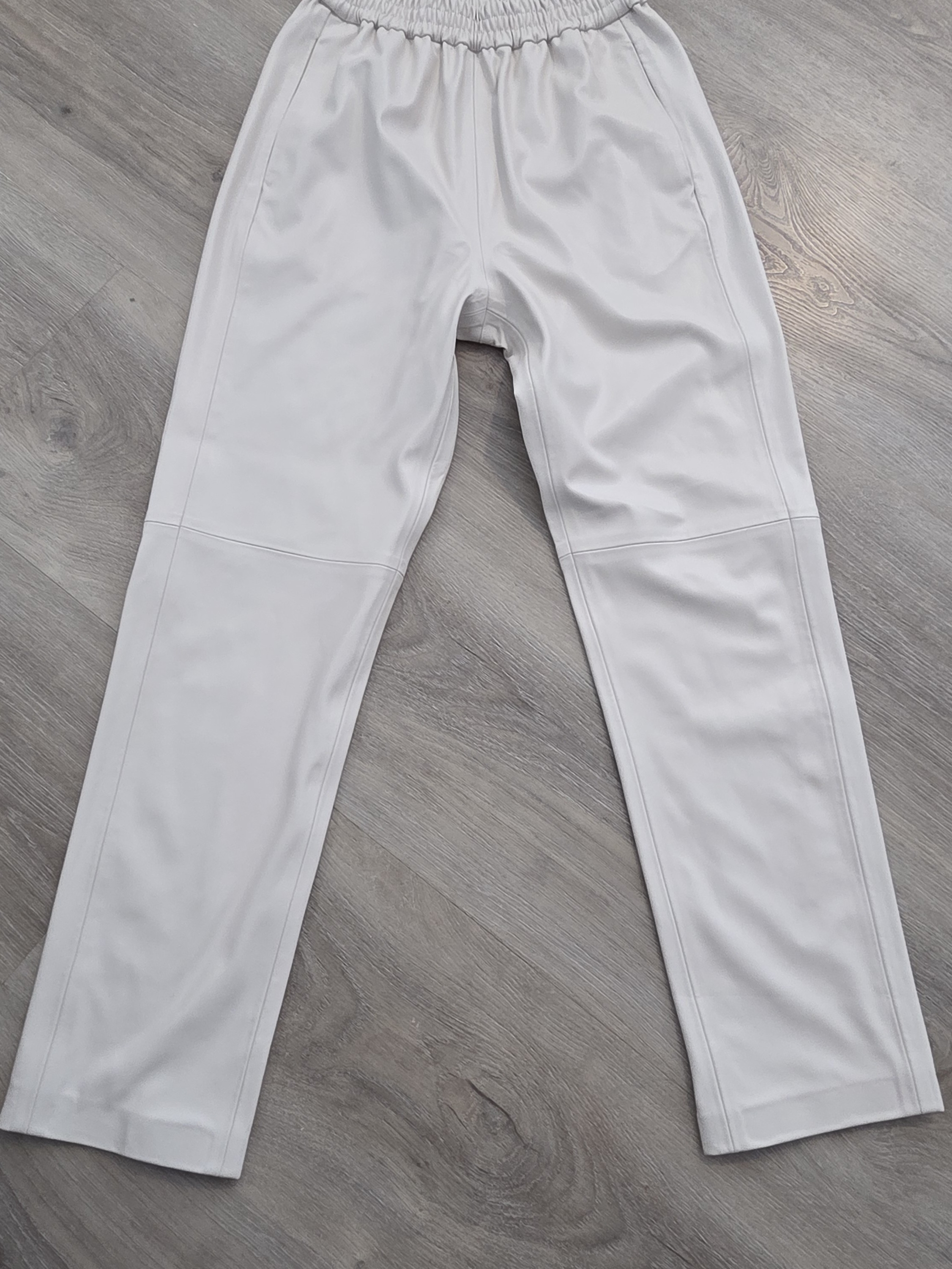 7 For All Mankind White Elastic-Waist Jogger Pants